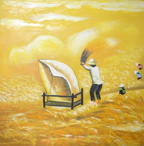 Tranh Sơn Dầu Ngày Mùa